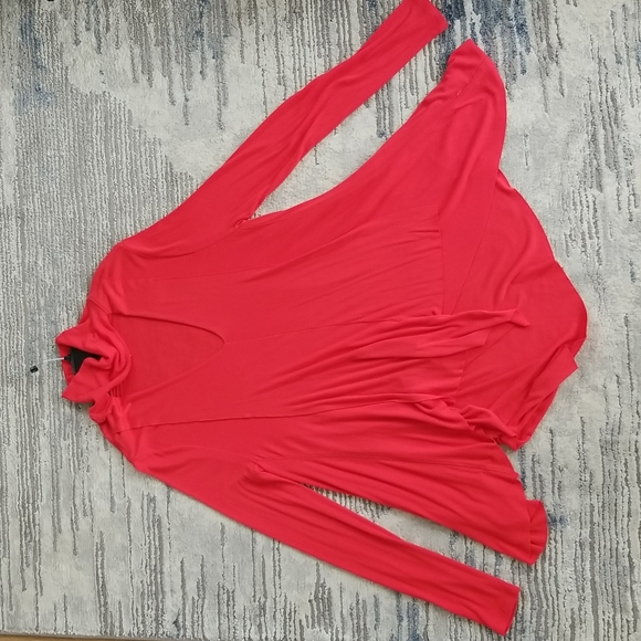 SALE* Free People poppy red FLOWY top or dress. Size Medium - Picture 3 of 6